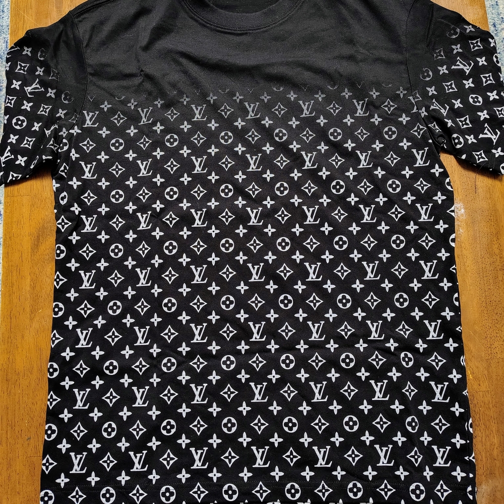 Louis Vuitton Black and White Logo Tee